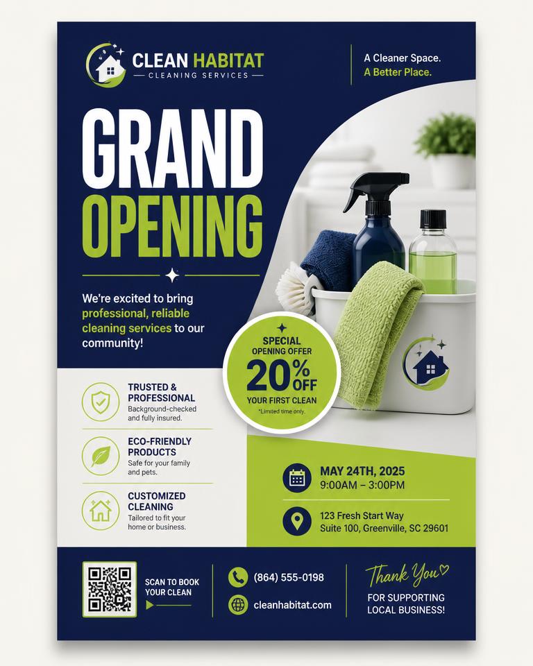 AI-generated flyer design example made with J.jeanCreate