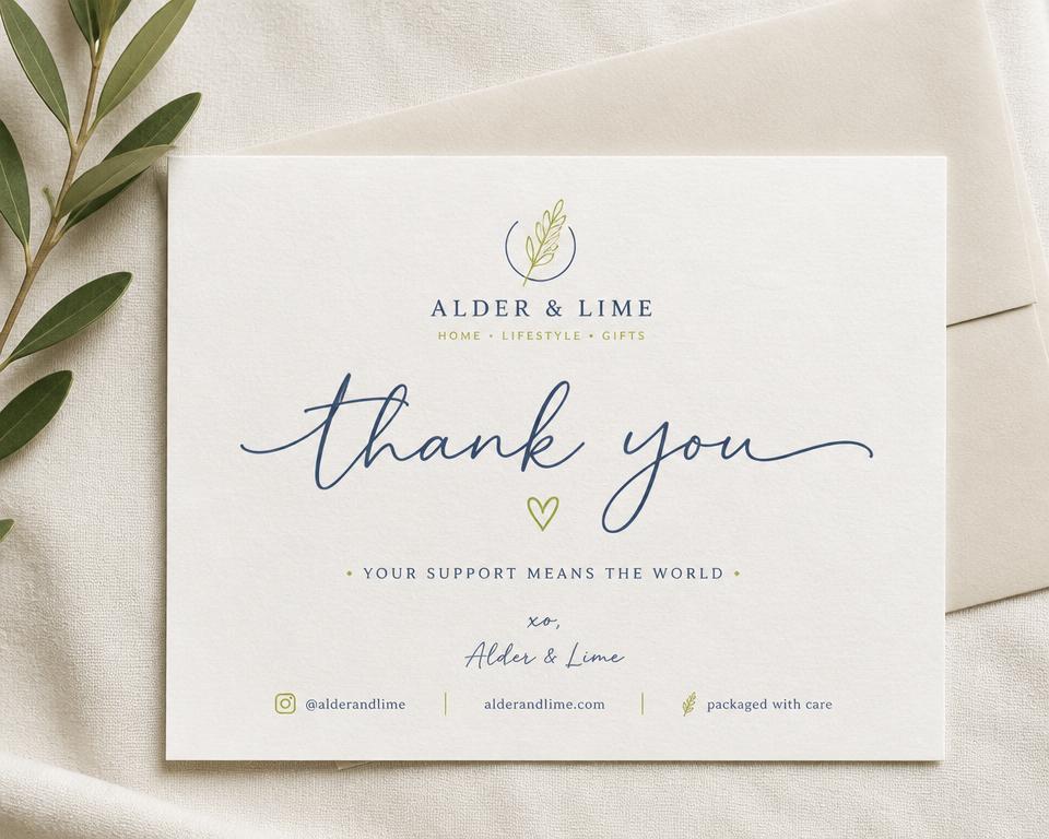 AI-generated thank-you card design example made with J.jeanCreate